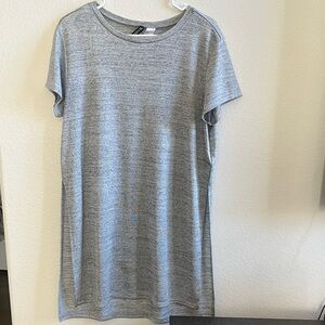 H&M Divided Shiny Silver Crewneck Tee Dress